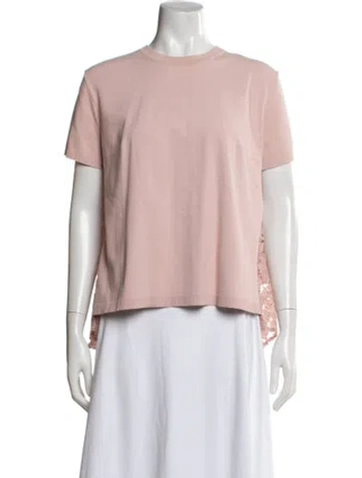 Pre-owned Valentino Crew Neck Short Sleeve Top In Pink