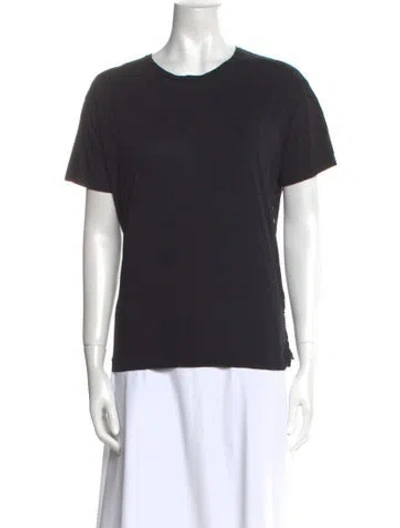 Pre-owned Valentino Crew Neck Short Sleeve T-shirt In Black