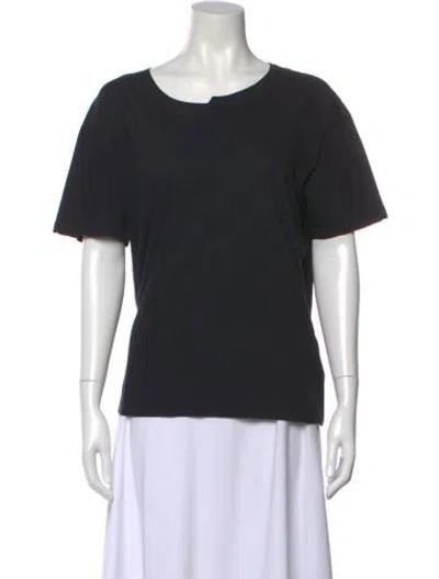 Pre-owned Valentino Crew Neck Short Sleeve T-shirt In Black