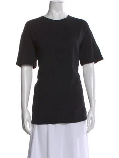Pre-owned Valentino Crew Neck Short Sleeve T-shirt In Black