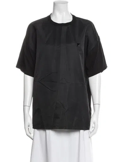 Pre-owned Valentino Crew Neck Short Sleeve T-shirt In Black