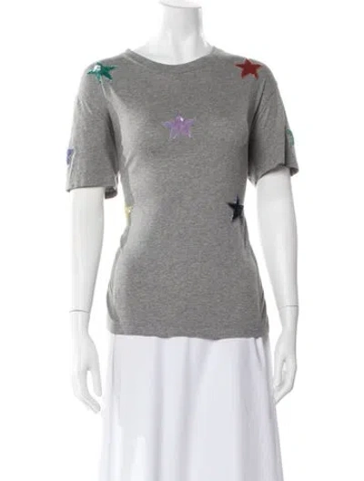 Pre-owned Valentino Crew Neck Short Sleeve T-shirt In Gray