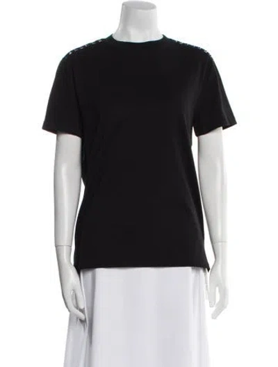 Pre-owned Valentino Crew Neck Short Sleeve T-shirt W/ Tags In Black