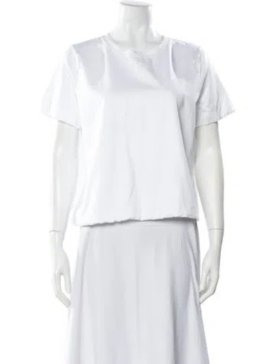 Pre-owned Valentino Crew Neck Short Sleeve T-shirt In White