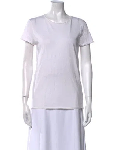 Pre-owned Valentino Crew Neck Short Sleeve T-shirt In White