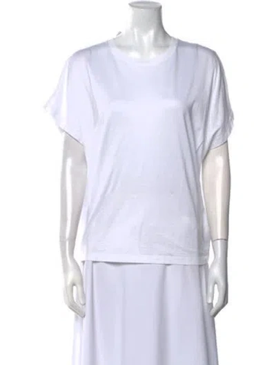 Pre-owned Valentino Crew Neck Short Sleeve T-shirt In White