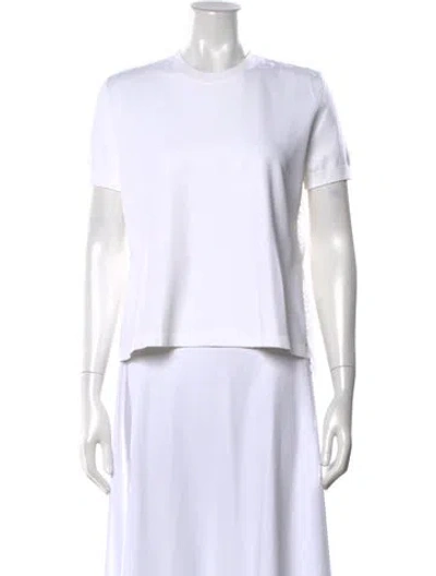 Pre-owned Valentino Crew Neck Short Sleeve T-shirt In White