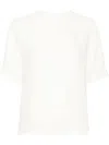 Valentino Crew-neck Silk T-shirt In Neutrals