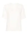 Valentino Crew-neck Silk T-shirt In White
