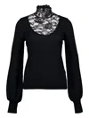 Valentino Crew-neck Sweater In Black