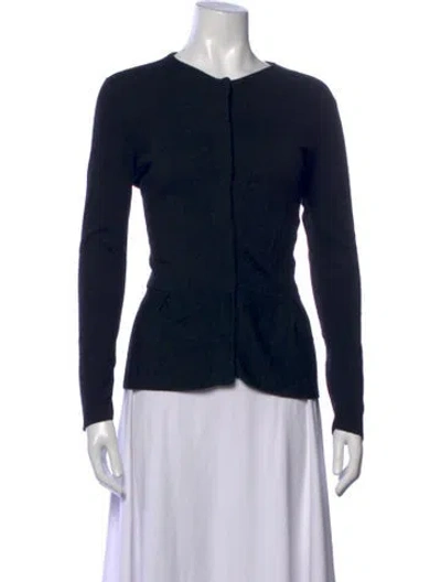 Pre-owned Valentino Crew Neck Sweater In Black