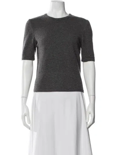 Pre-owned Valentino Crew Neck Sweater In Gray