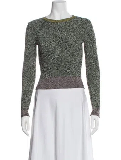 Pre-owned Valentino Crew Neck Sweater In Green