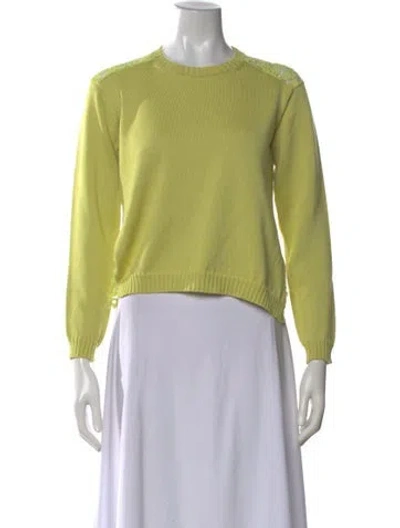 Pre-owned Valentino Crew Neck Sweater In Green