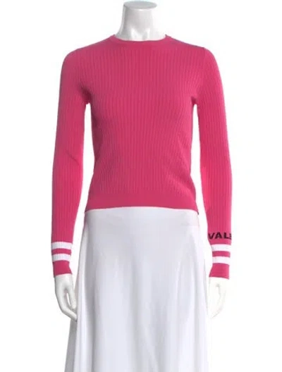 Pre-owned Valentino Crew Neck Sweater In Pink