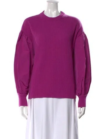 Pre-owned Valentino Crew Neck Sweater In Purple