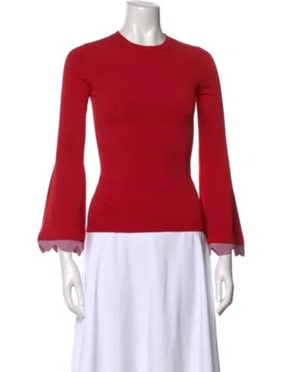 Pre-owned Valentino Crew Neck Sweater In Red