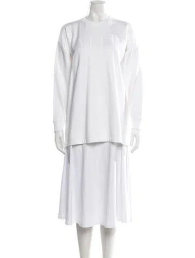 Pre-owned Valentino Crew Neck Sweater In White