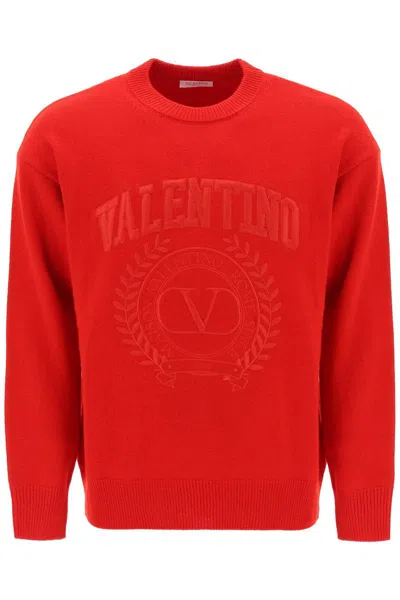 Valentino Laurel Logo Sweater In Multicolor