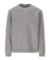 Valentino Crew-neck Virgin-wool Jumper In Gray