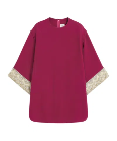 VALENTINO VALENTINO EMBELLISHED CREWNECK BLOUSE