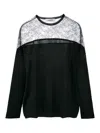 Valentino Lace Panel Jumper In Black
