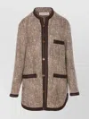 Valentino Crewneck Jacket Contrast Trim