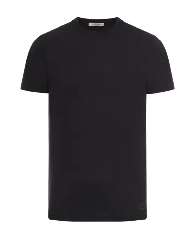 Valentino Canvas Iconograph Cotton T-shirt In Black