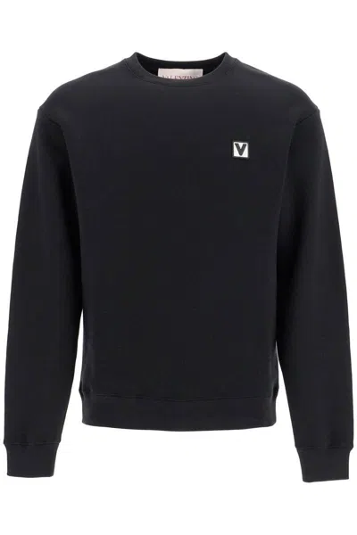 Valentino Crewneck Sweatshirt With Logo In Black