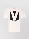 Valentino Crewneck T-shirt With Frontal Logo Print