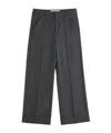 Valentino Wool Gabardine Trousers With Turn-ups In Black