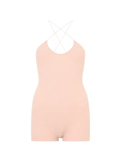 Valentino Criss-cross Loungewear In Neutral