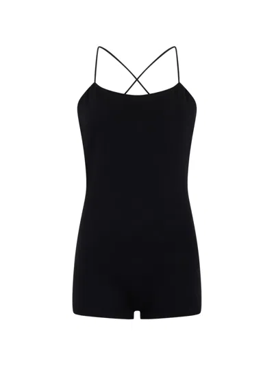 Valentino Criss-cross-strap Playsuit In Black