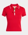 Valentino Top En Coton Avec Cerises En Crochet Femme Paris L