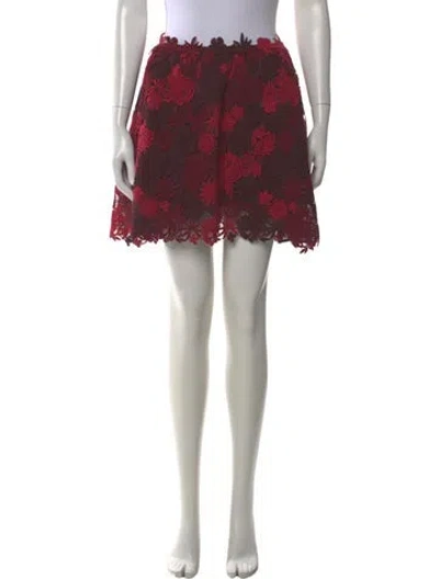 Pre-owned Valentino Crochet Mini Skirt In Multi