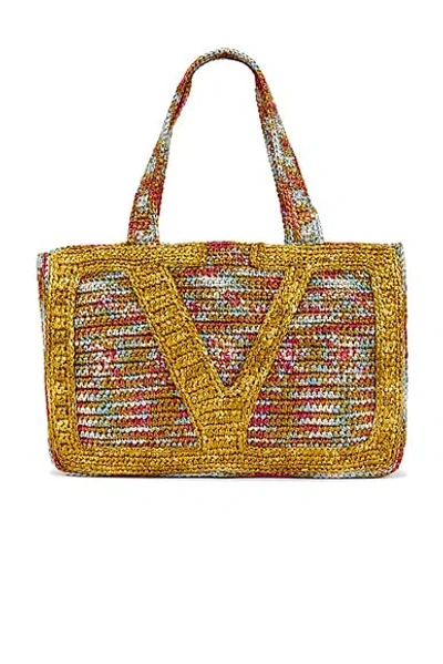 Valentino Garavani Crochet Raffia Viva Superstar Large Tote Bag