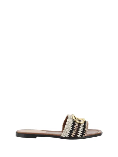 Valentino Garavani V Logo Sandal In Multicolor