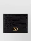 Valentino Portacarte Vlogo In Pelle Nera Donna