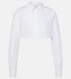 Valentino Garavani Cropped Buttoned Shirt In White