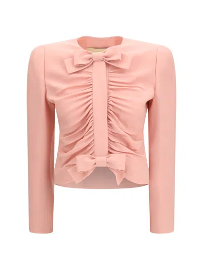 Valentino Cropped Jacket In Pink