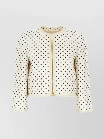 Valentino Supergran Polka Dot Printed Blazer In White