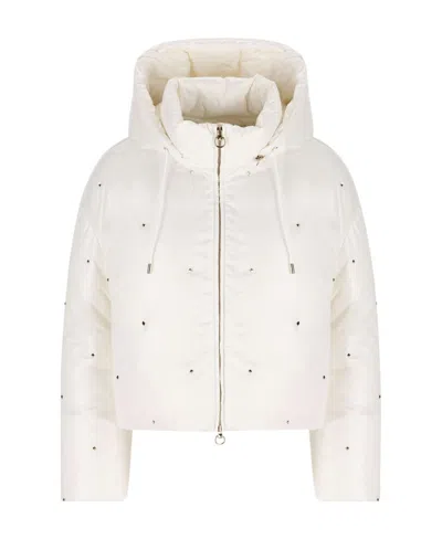 Valentino Cropped Padded Jacket In White