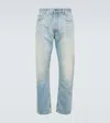 Valentino Vlogo Signature Embossed Tapered Jeans In Blue