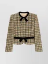 Valentino Womens Multicolor. Tweed Cropped Woven Jacket In Multi