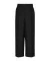 Valentino Wide Leg Trousers With Side And Back Pockets In Black