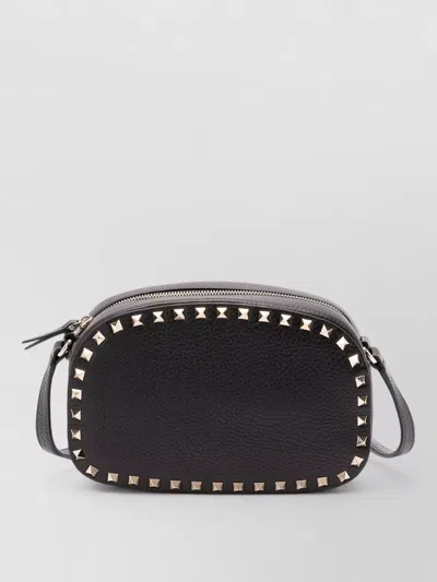 Valentino Garavani Crossbody Bag Adjustable Strap Pebbled Silk Studs