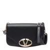 Valentino Vlogo Signature Leather Crossbody Bag In Black