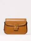 Valentino Garavani Orange Leather 9to5 Shoulder Bag In Brown