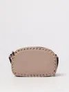 Valentino Garavani Beige Rockstud Crossbody Bag In Neutral