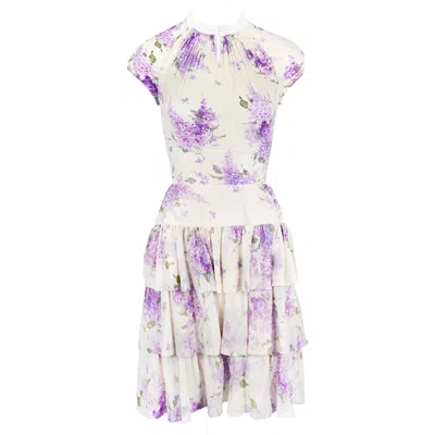 Pre-owned Valentino Cruise 2008 Two-piece Lilac Floral Set In Gray